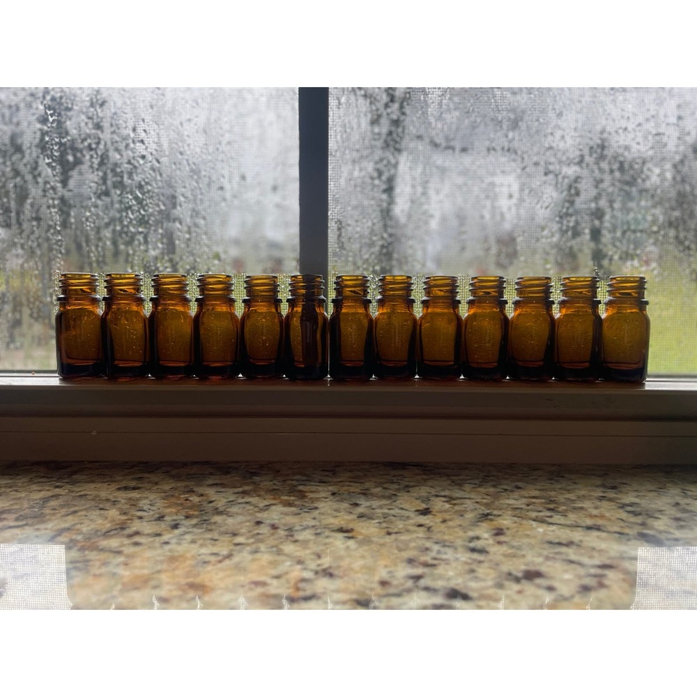 15 ML .5 oz Amber Glass Bottle